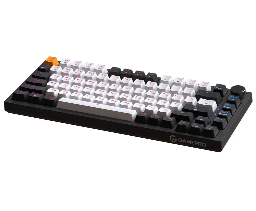 Клавіатура ігрова механічна GamePro MK-160 Red Swich Hot-Swap RGB Black-White - фото 3