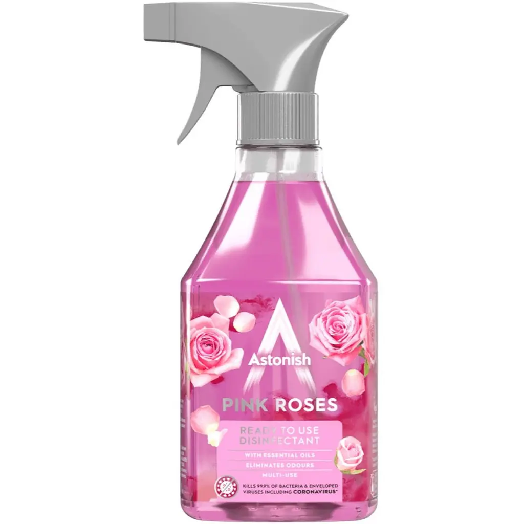 Дезінфікуючий універсальний спрей Astonish Pink Roses 550 мл