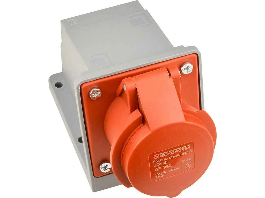Розетка стаціонарна АСКО серії UСombi 4P 16A IP 44 - фото 2