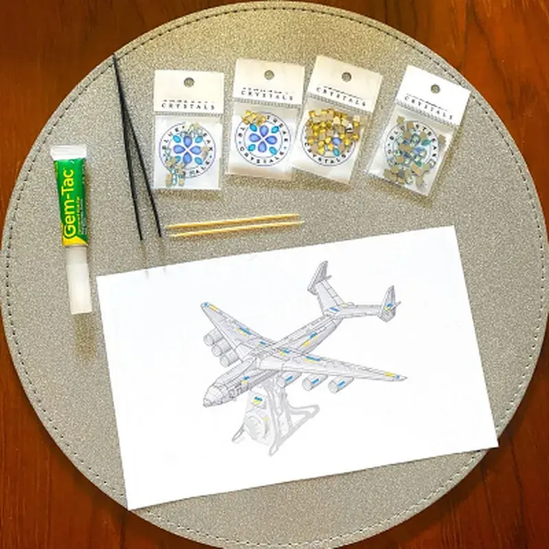 Конструктор Metal Time Колекційна модель АН-225 "Мрія" CRYSTAL EDITION з кристалами SWAROVSKI (Зібрана) (MT001SWRSK/READY) - фото 11