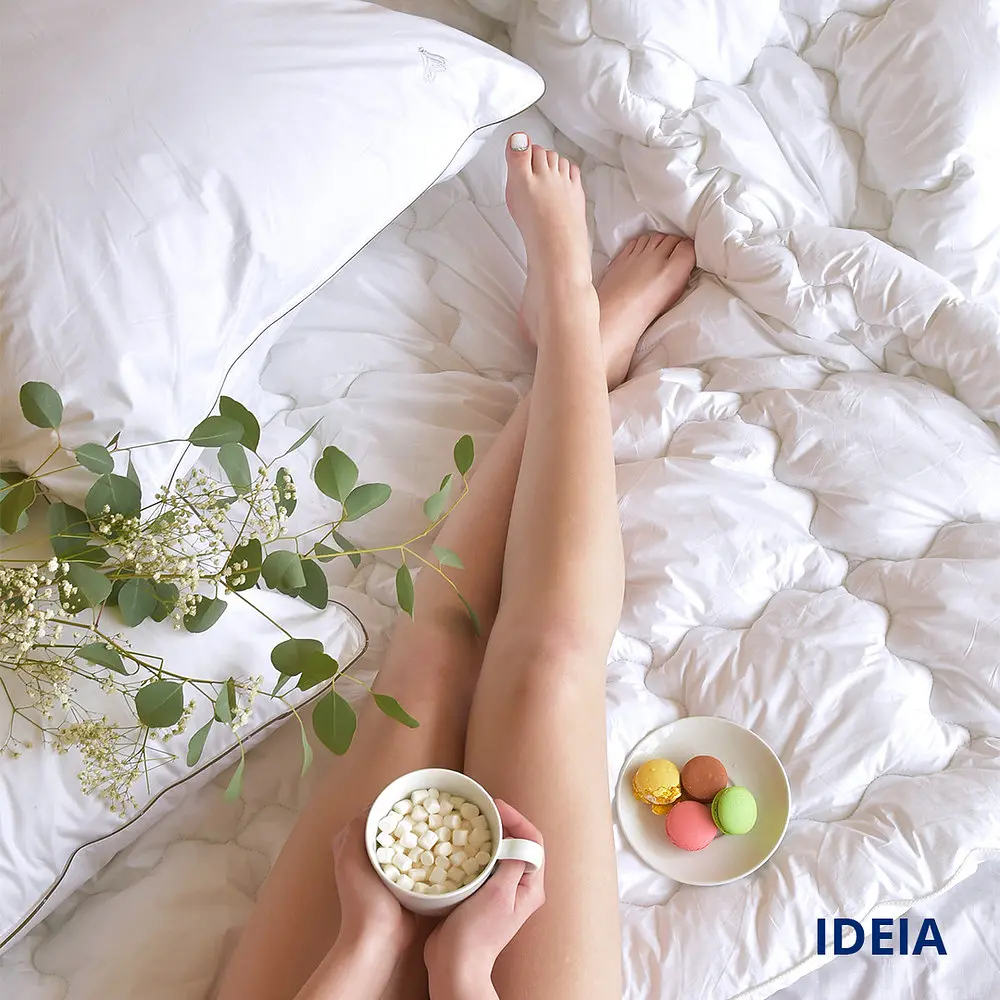 Ковдра IDEIA — Super Soft Premium перкаль всесезонна 155x210 полуторна (300 г/м2) - фото 10