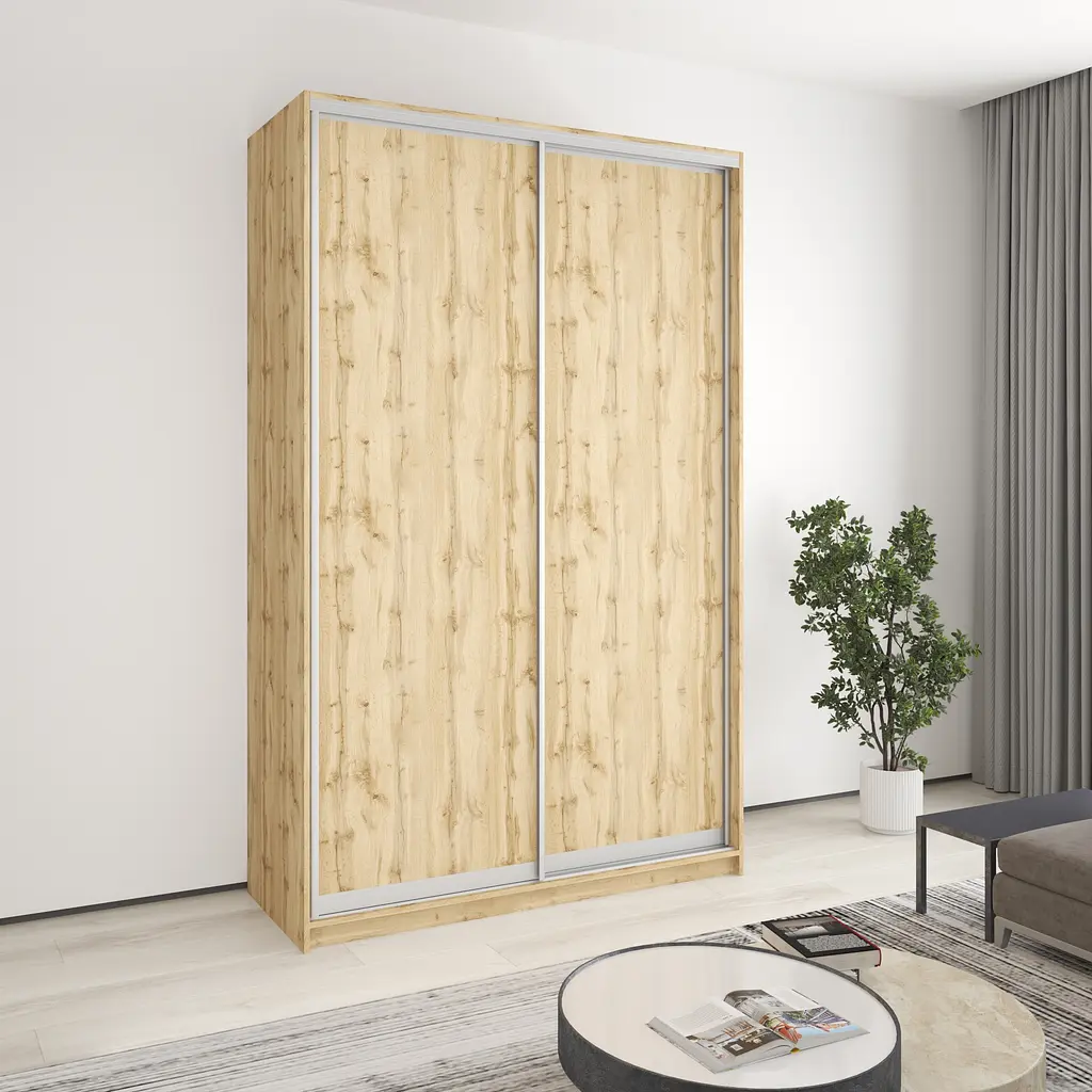 Шкаф-купе двухдверный MebelStar Комбо AL 2ДСП 150x45x240 см Дуб тахо (MBS-4064) - фото 1