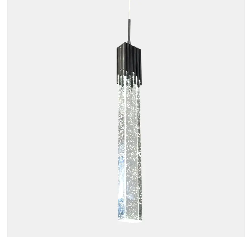 Світлодіодний підвіс Artlight 2006/1BK з бульбашковим склом, чорний, 5 Вт - фото 5