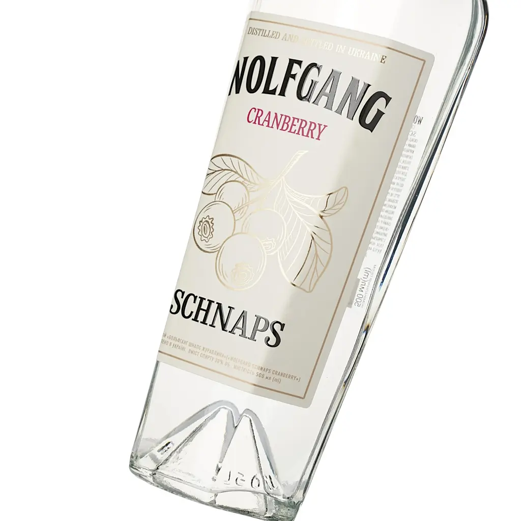 Спиртний напій Wolfgang Schnaps Cranberry 30% 0.5 л - фото 5