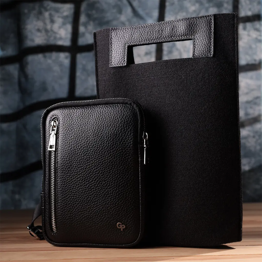 Сумка бананка Grande Pelle 22877 15,5х20,5х3,5 см Чорний - фото 10