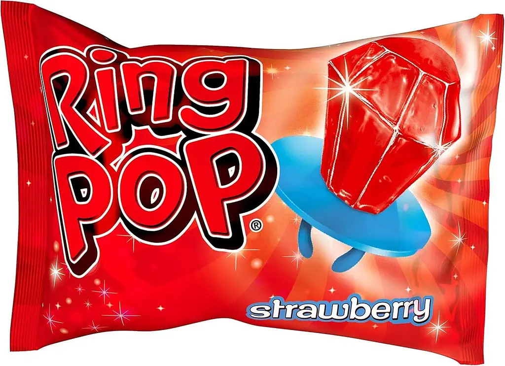 Льодяник Bazooka Ring Pop Assortment Candy 14г, 1шт
