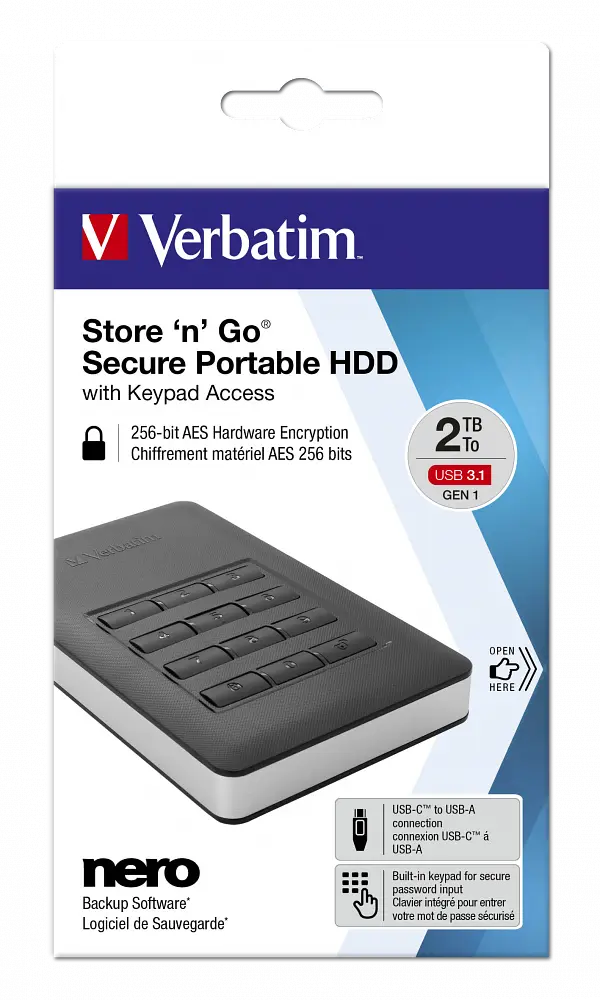 Внешний жесткий диск Verbatim Store'n'Go G1 2 ТБ черный (53403) - фото 5