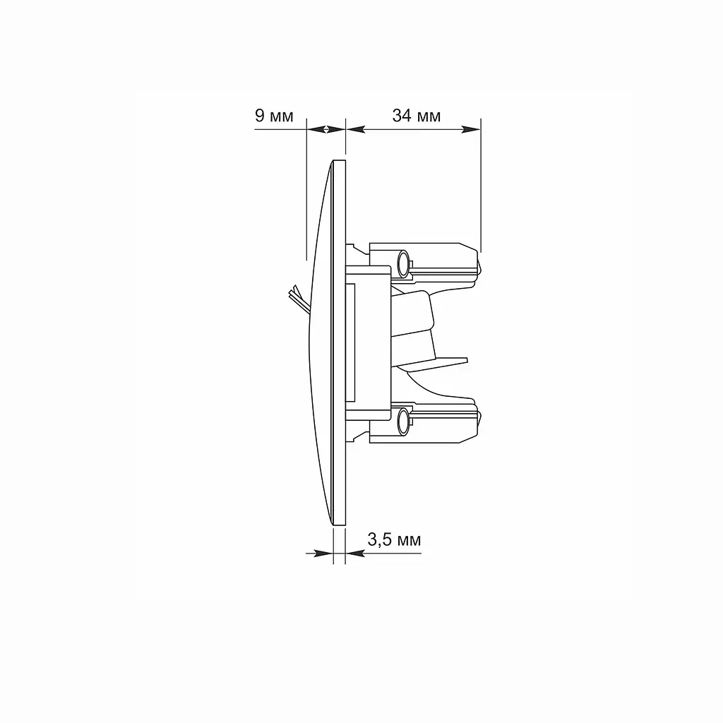 Розетка CAT3+CAT3 подвійна телефонна чорний графіт VIDEX BINERA VIDEX (25084-000) - фото 6