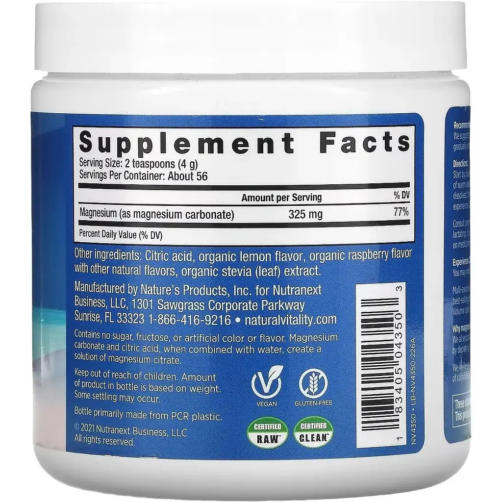 Антистресовий напій Natural Vitality CALM Powder Raspberry Lemon 226 г - фото 2