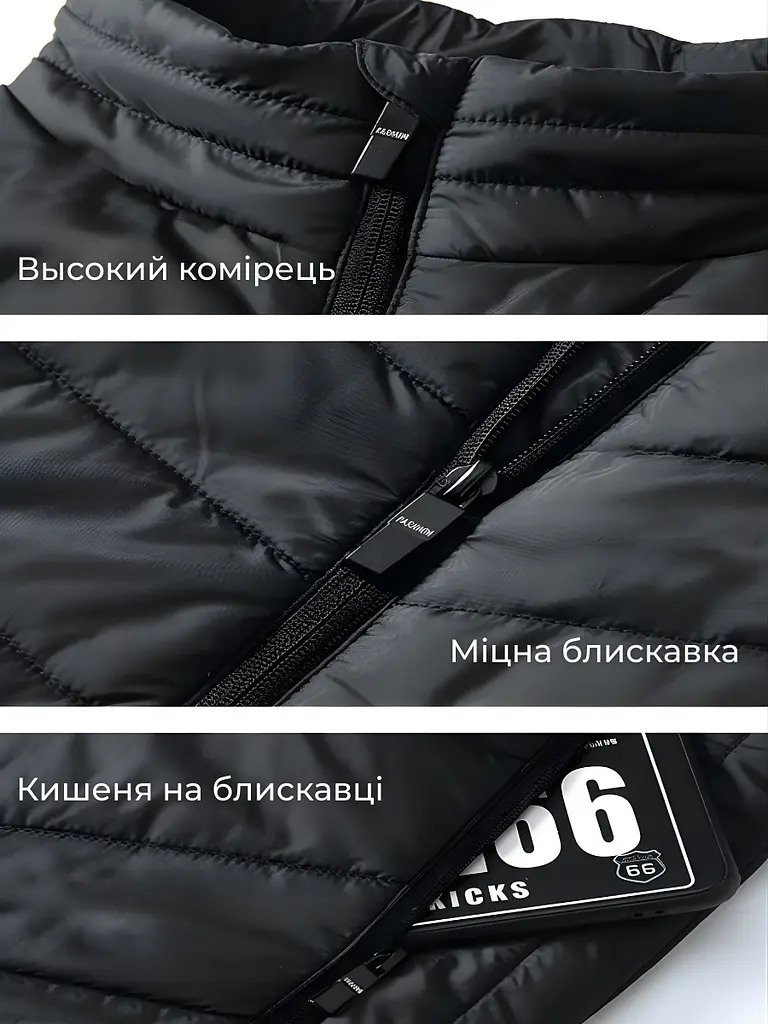 Термо жилет з активним підігрівом від Power Bank USB, з ефектом «теплого кокона», 3 температурних режими, розмір XL, Чорний - фото 7