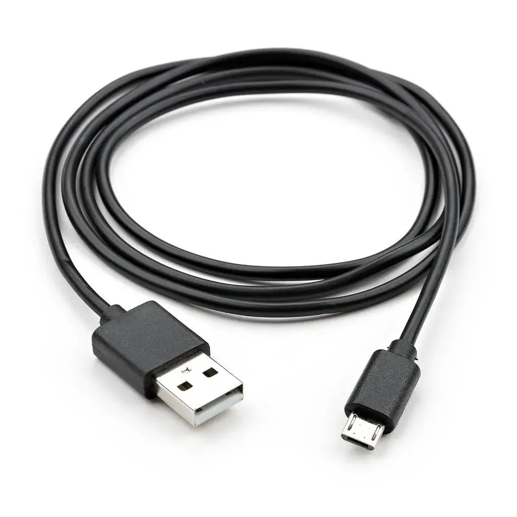Дата кабель USB 2.0 AM to Micro 5P PVC 1m black Vinga (VCPDCM1BK) - фото 2
