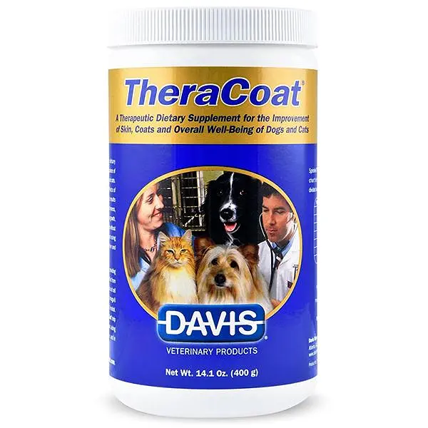 Дієтична добавка Davis TheraCoat ДЕВІС ТЕРАКОУТ для шерсті собак і котів 400 г (TC)