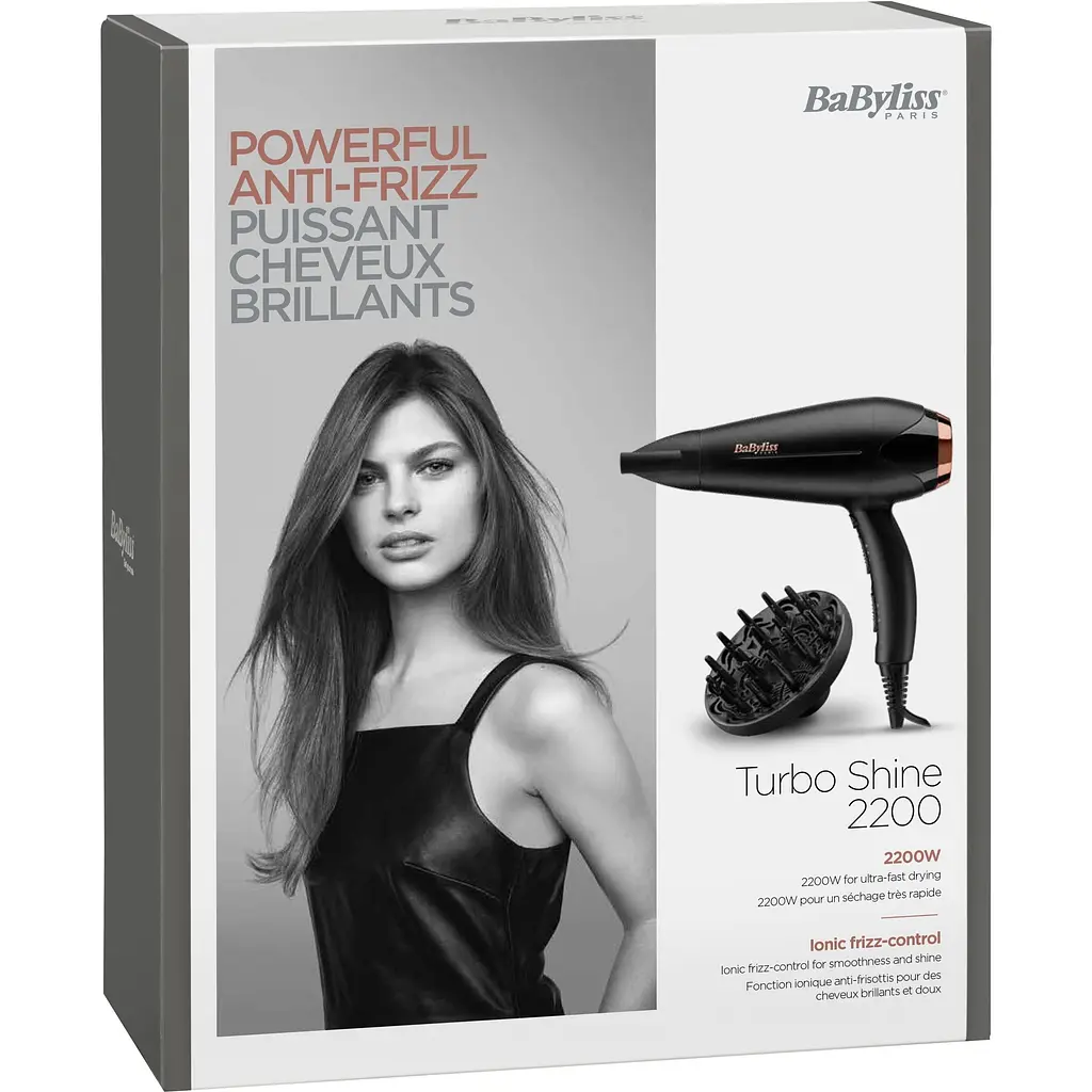 Фен Babyliss DC 2200 Вт чорний (D570DE) - фото 4