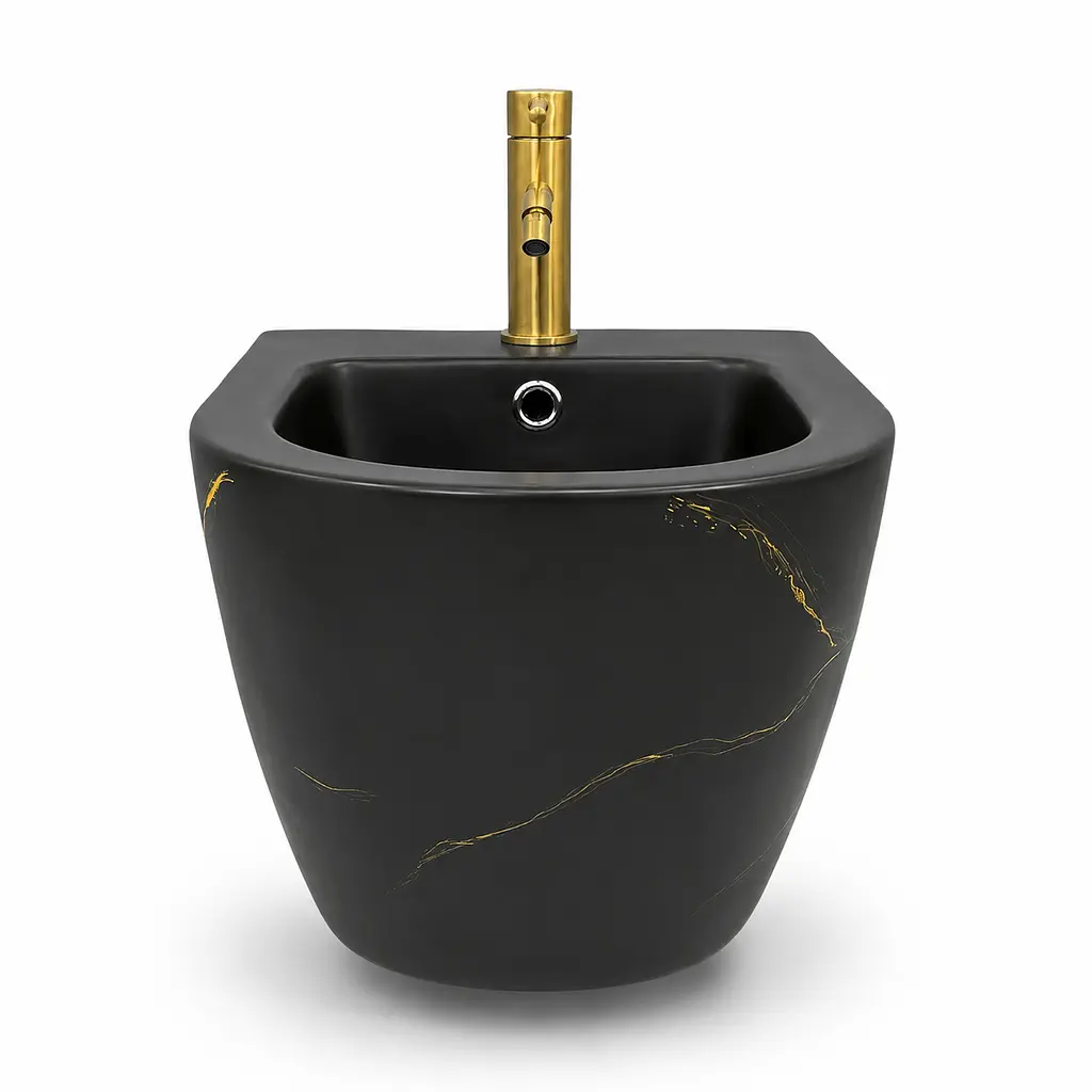 Підвісне біде VBI Vulcano black marble matt VBI-020419 - фото 2