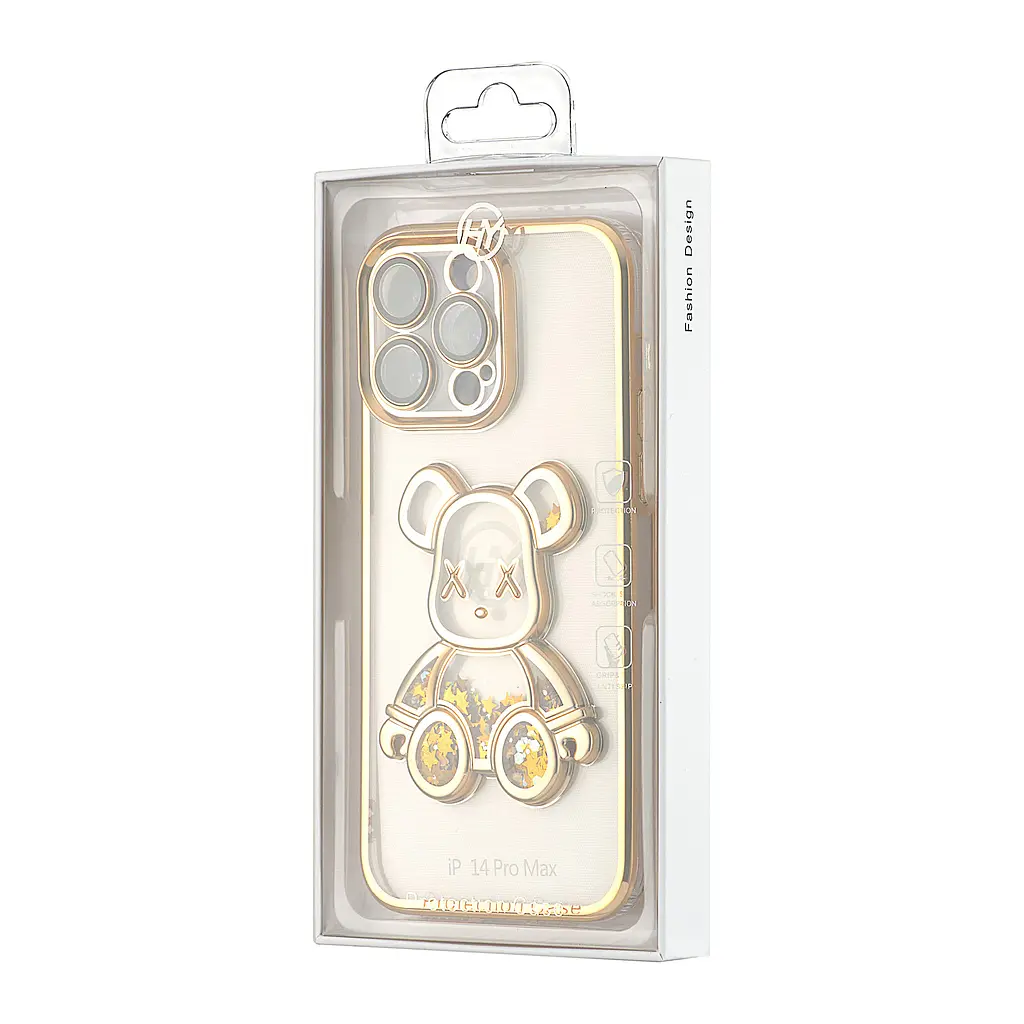 Чохол Shining Bear Case Protected Camera iPhone 14 Pro Max Gold - фото 2