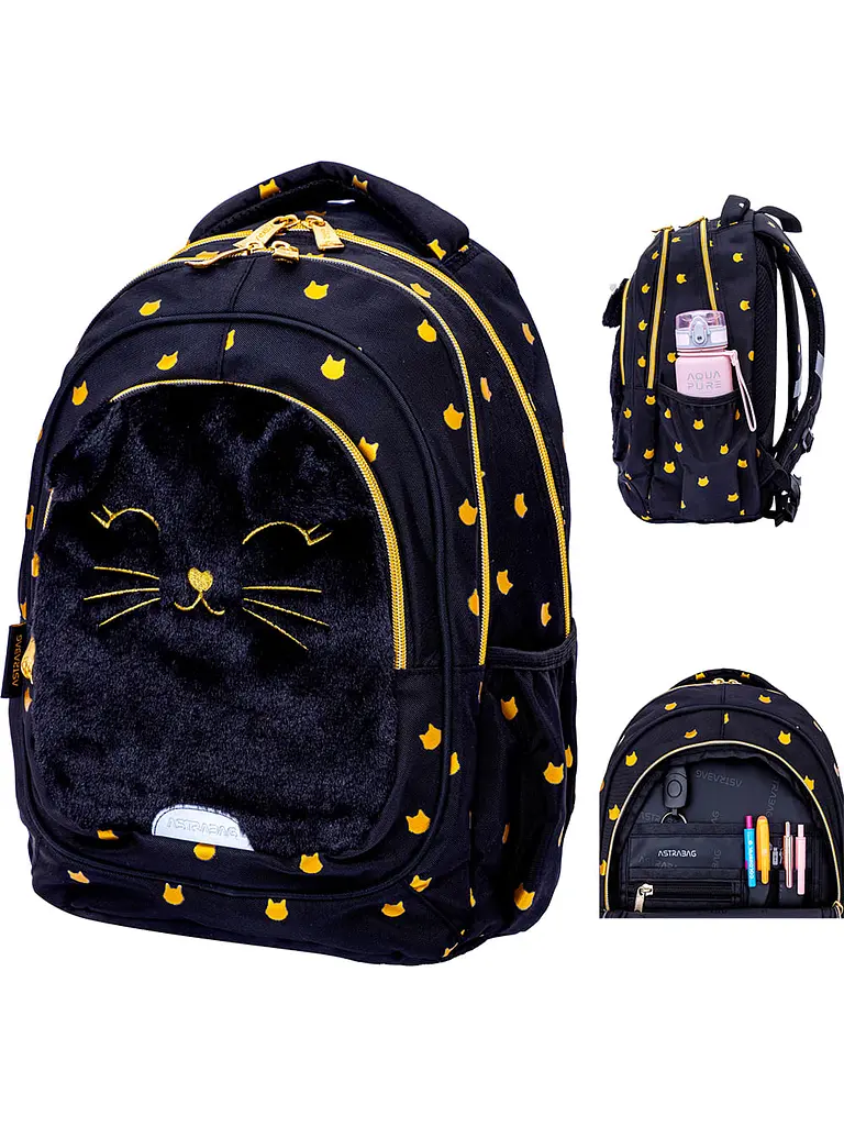Рюкзак ASTRABAG, AB330 FLUFFY KITTY BLACK (502025021) - фото 3