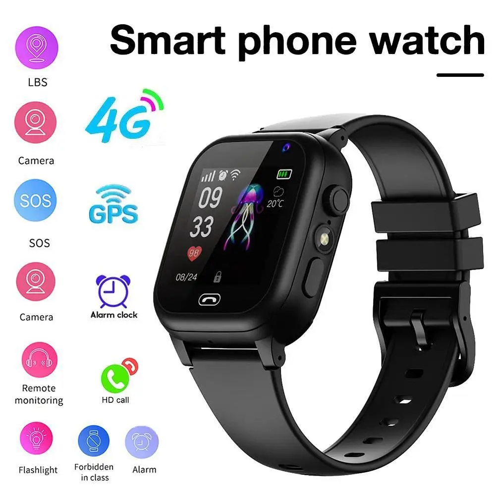 Наручные смарт-часы детские Q15 с функцией звонка, 4G и GPS Black (16417) - фото 2