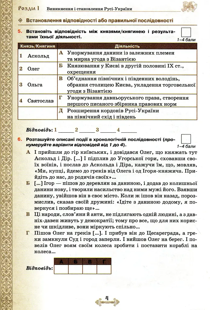 Історія України. 7 клас. Мої досягнення. Тематичне оцінювання - фото 4