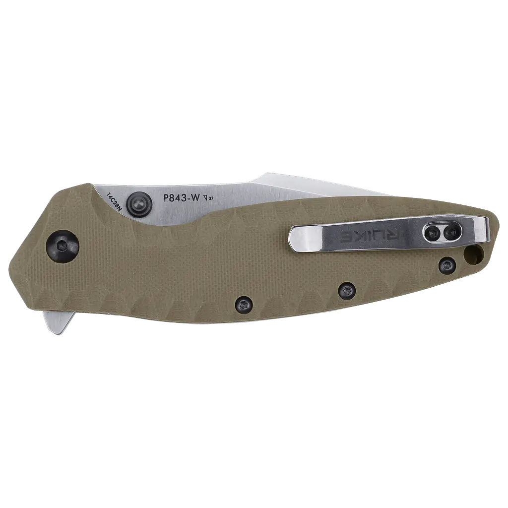 Ніж складаний туристичний Ruike P843-W, (9 см) 12C27 / G10 коричневий - фото 3