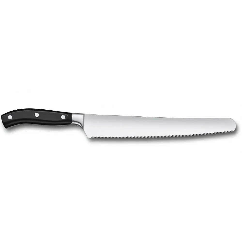 Кухонний ніж Victorinox Grand Maitre Bread лезо 26см хвил. для хліба з чорн. ручкою у подар.упак. - фото 3