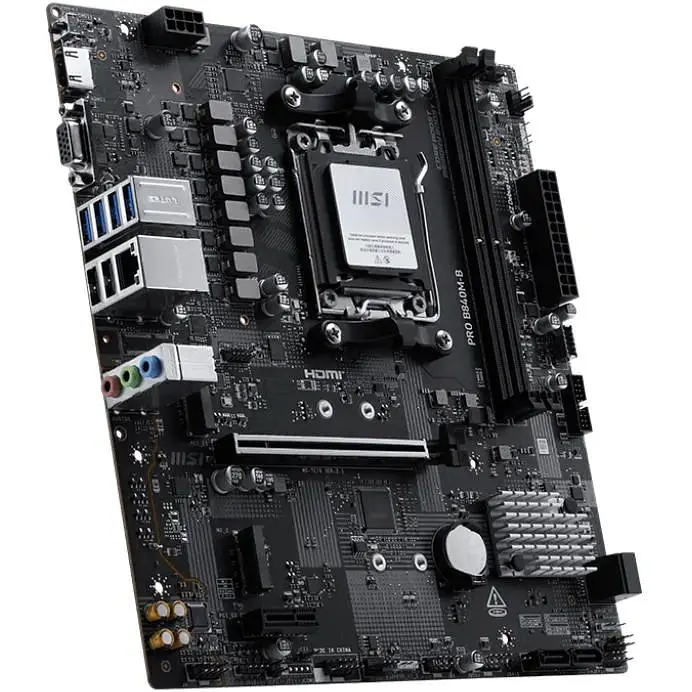 Материнская плата MSI PRO B840M-B sAM5 B840 2xDDR5 M.2 HDMI DSub mATX - фото 2