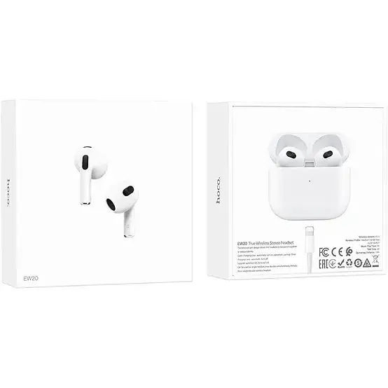 Bluetooth гарнітура Hoco EW20 з надійним з'єднанням біла (MAW-44257_526) - фото 8
