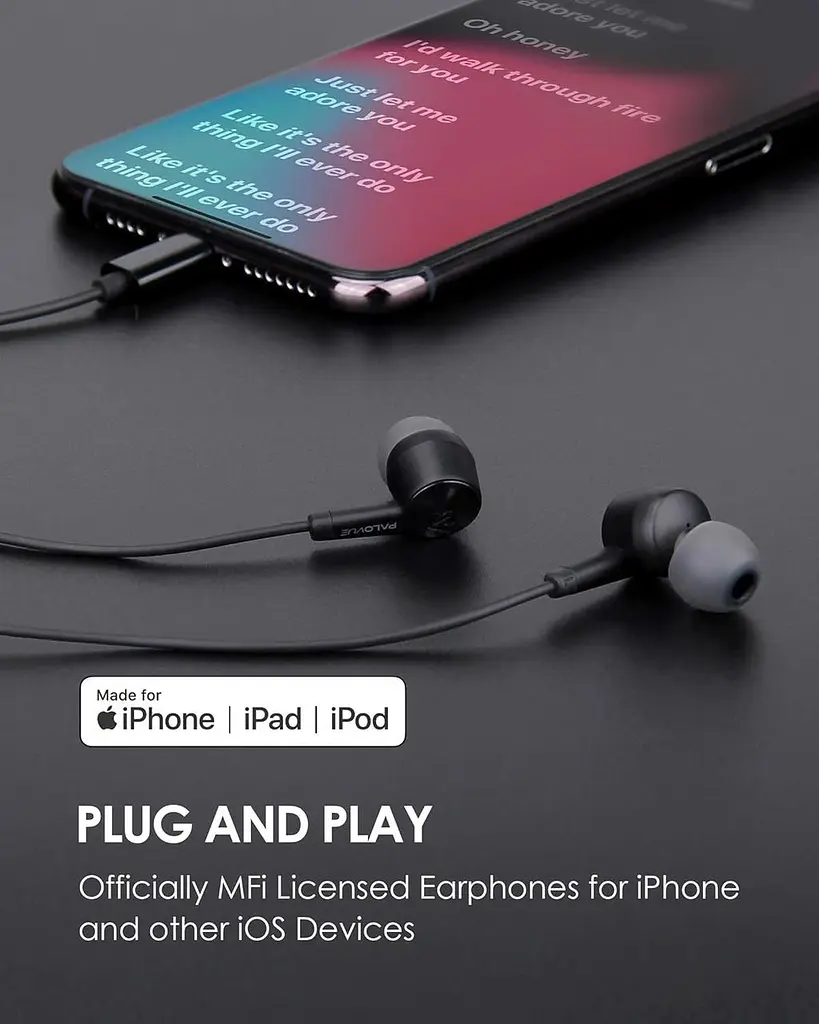 Навушники PALOVUE Lightning з мікрофоном для iPhone - фото 3