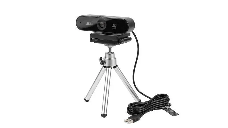 Веб-камера 2E 2K 30fps Auto focus Tripod Black (2E-WC2KAF)