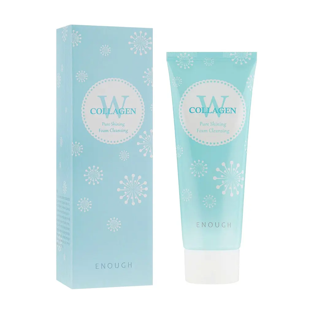 Пінка для вмивання W Collagen Pure Shining Foam Cleansing Enough 100 мл - фото 2