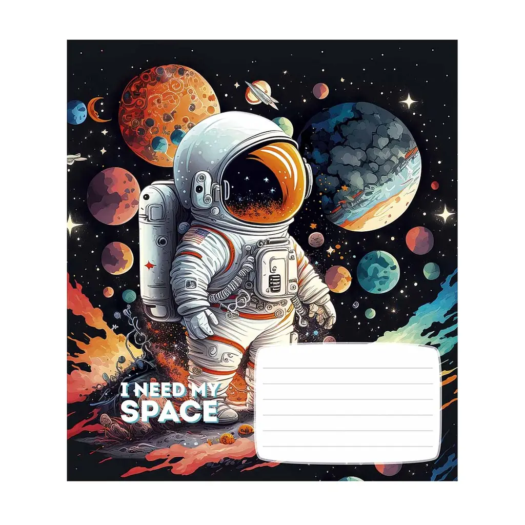 Зошит Школярик I need my space 12 аркушів клітинка (012-3496K), в асортименті - фото 2