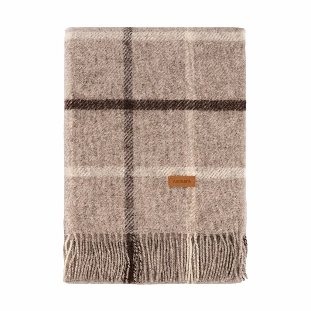 Плед Ardesto Leonardo Alpina 100% вовна бежевий 140 x 200 см (ART0702LM) - фото 3