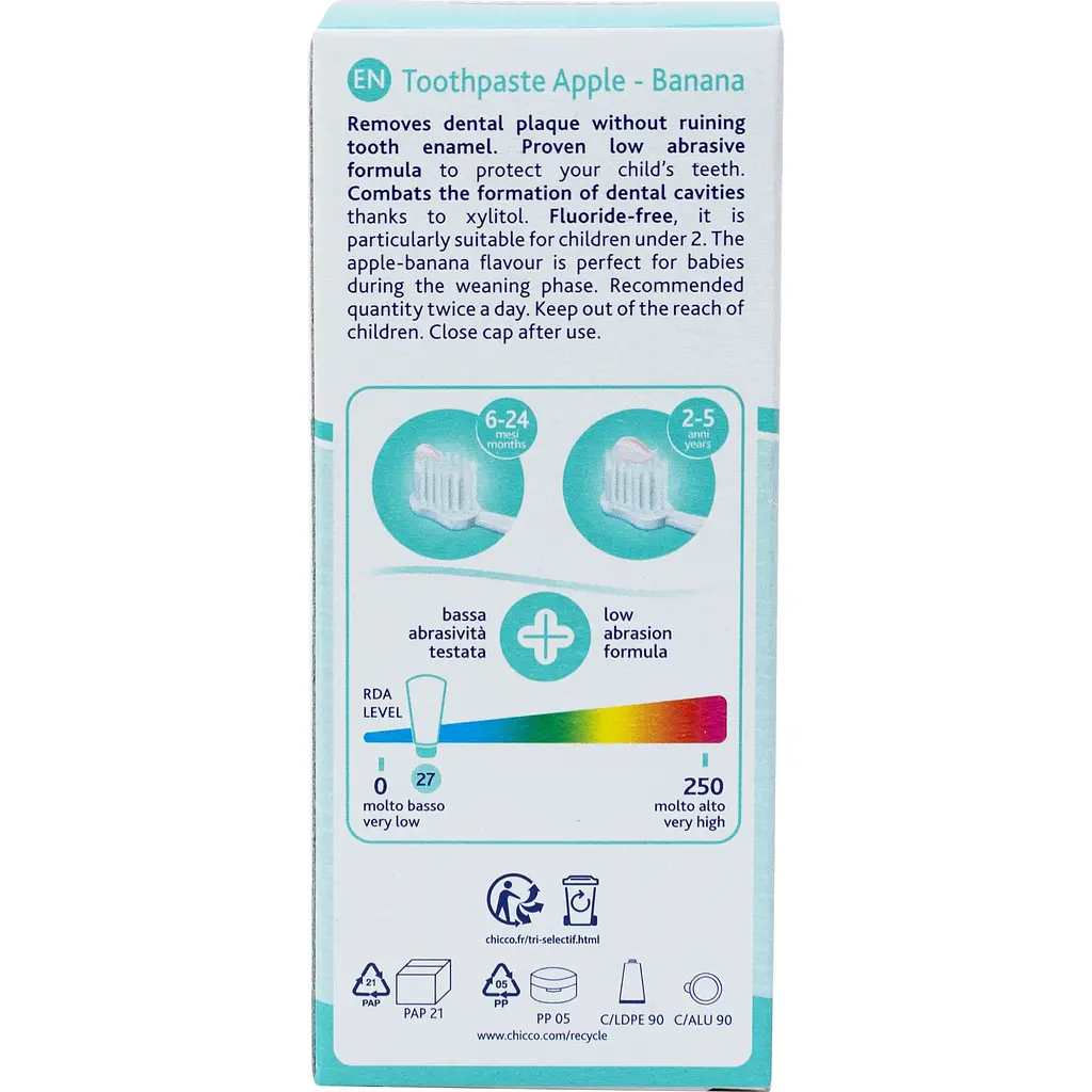 Дитяча зубна паста Chicco Яблуко-Банан 50 мл (12101.00) - фото 7