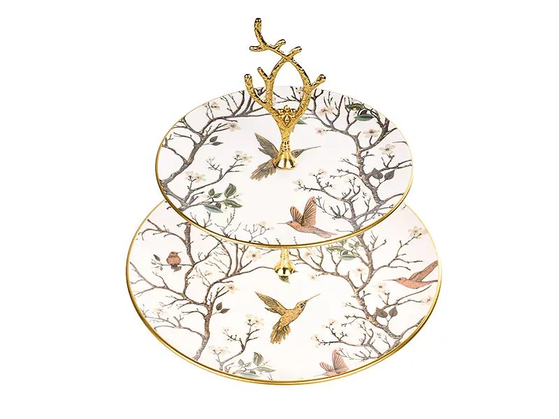 Блюдо двухъярусное Alba ceramic Bird (769-075) - фото 3
