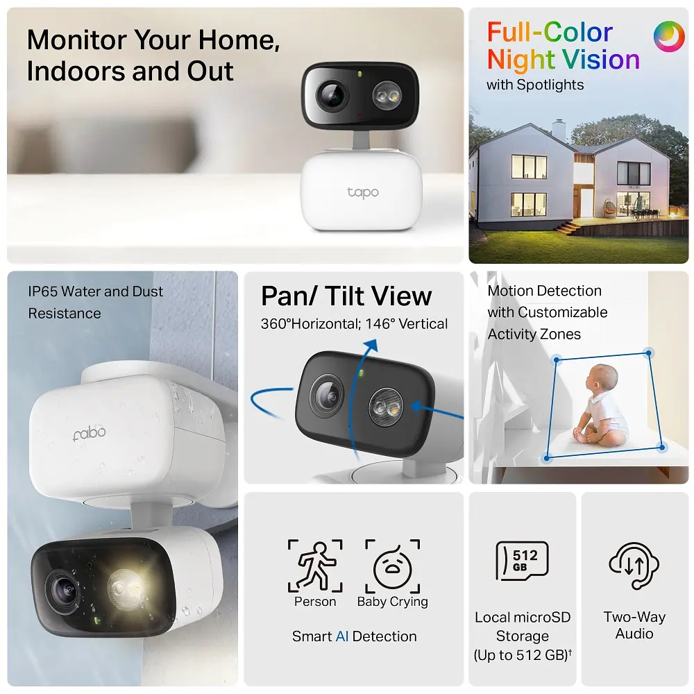 IP-камера Tapo C206 FHD N300 microSD motion detection. внешняя/внутренняя, AI TP-Link teh0015987 - фото 4