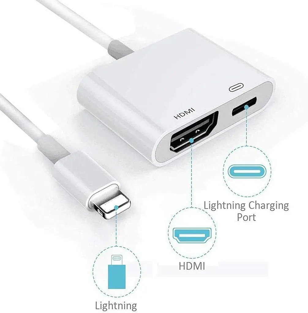 Адаптер Lightning → HDMI 1080P для iPhone та iPad, підключення до ТВ - фото 3