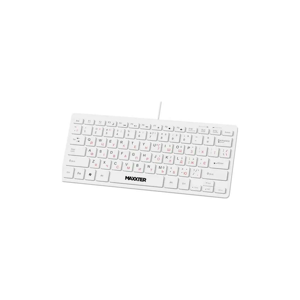 Клавіатура Maxxter KBM-C01W-UA USB UA White (KBM-C01W-UA) - фото 2