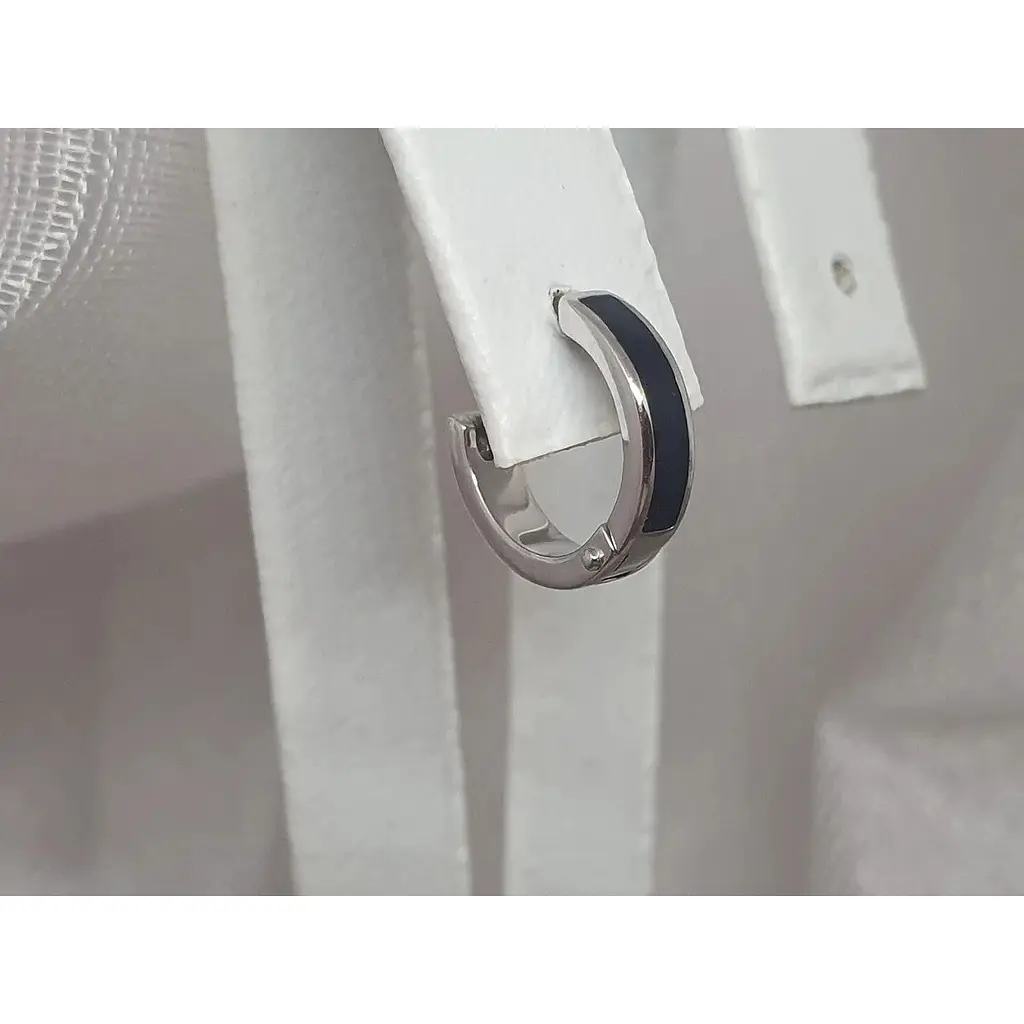 Золота моносережка Столична Ювелірна Фабрика з емаллю. 110653БЧЯ - фото 2