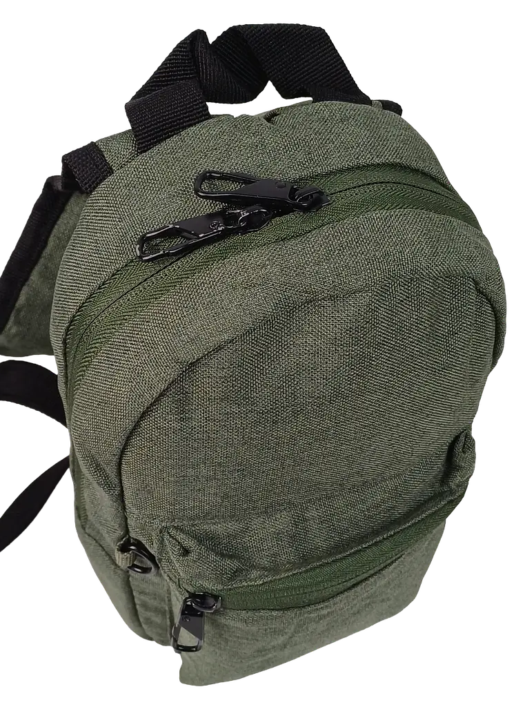 Рюкзак маленький антикріпкий LS з RFID 3 л 26,5х16,5х8 см Хакі - фото 7