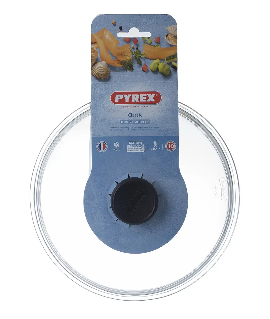Крышка для сковороды Pyrex Bombe 24 см стеклянная без ободка (B24CL00/7646) - фото 2