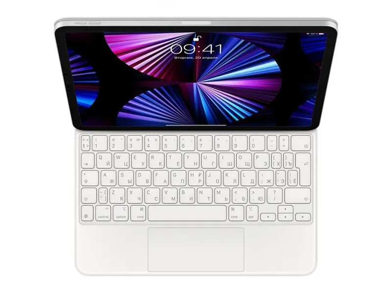 Чохол-клавіатура для планшета Apple Magic Keyboard for iPad Pro 11 3rd gen. and iPad Air 4th gen. White (MJQJ3) - фото 4