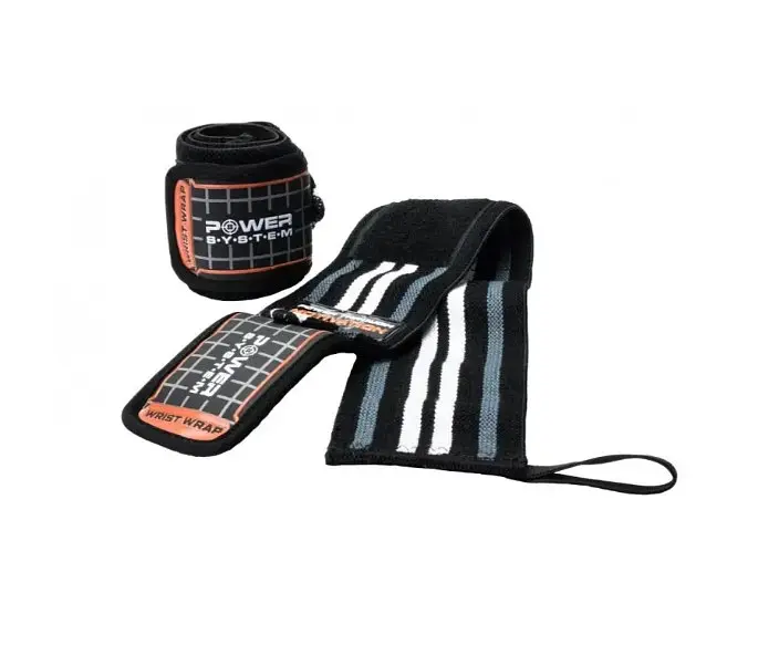Бинти для зап'ясть (кистьові бинти) Power System PS-3500 Wrist Wraps Grey/Black (пара) (PS-3500_Grey-Black) - фото 3