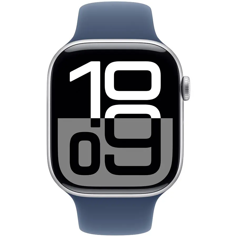 Смарт-годинник Apple Watch Series 10 GPS, 46mm, Silver, Denim Sport Band, M/L (Grade C) Seller Refurbished - фото 2