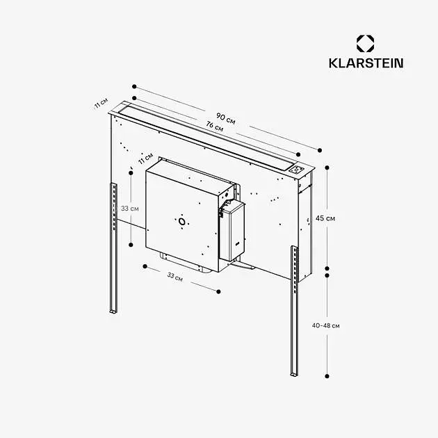 Витяжка висувна Klarstein Brisa 90 (10046382) - фото 7