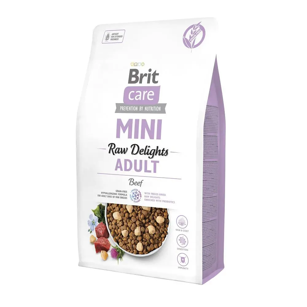 Сухий корм для собак малих порід Brit Care Mini Raw Delights Beef яловичина 2 кг (арт.173213/571307)