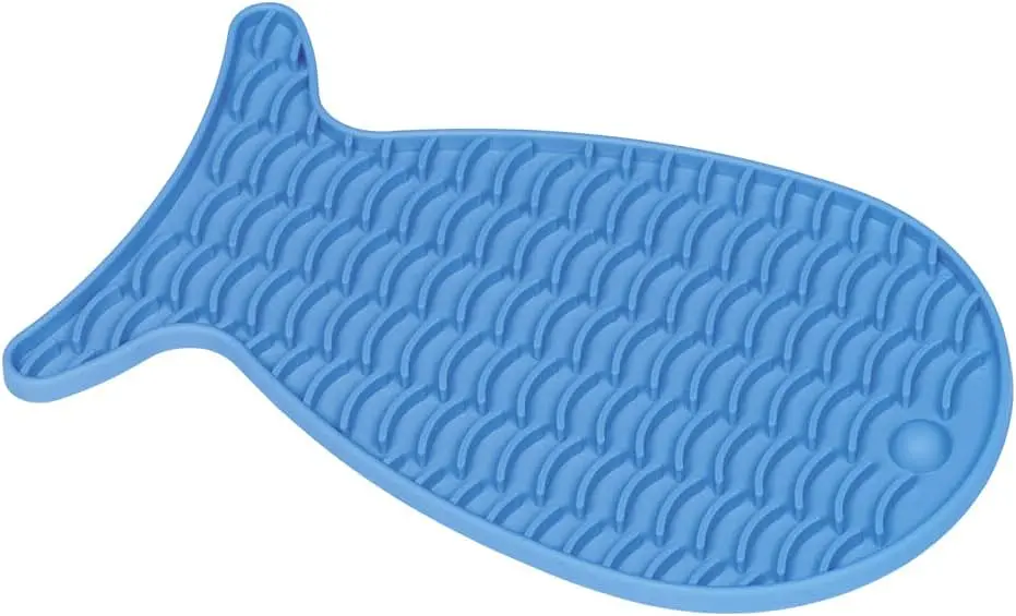 Миска для собак Nobby Fish для злизування блакитна 23х13,5 см 61565