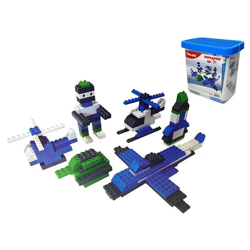 Конструктор Аеродром Doloni 013888/09 в пластиковому боксі 162 деталі - фото 2