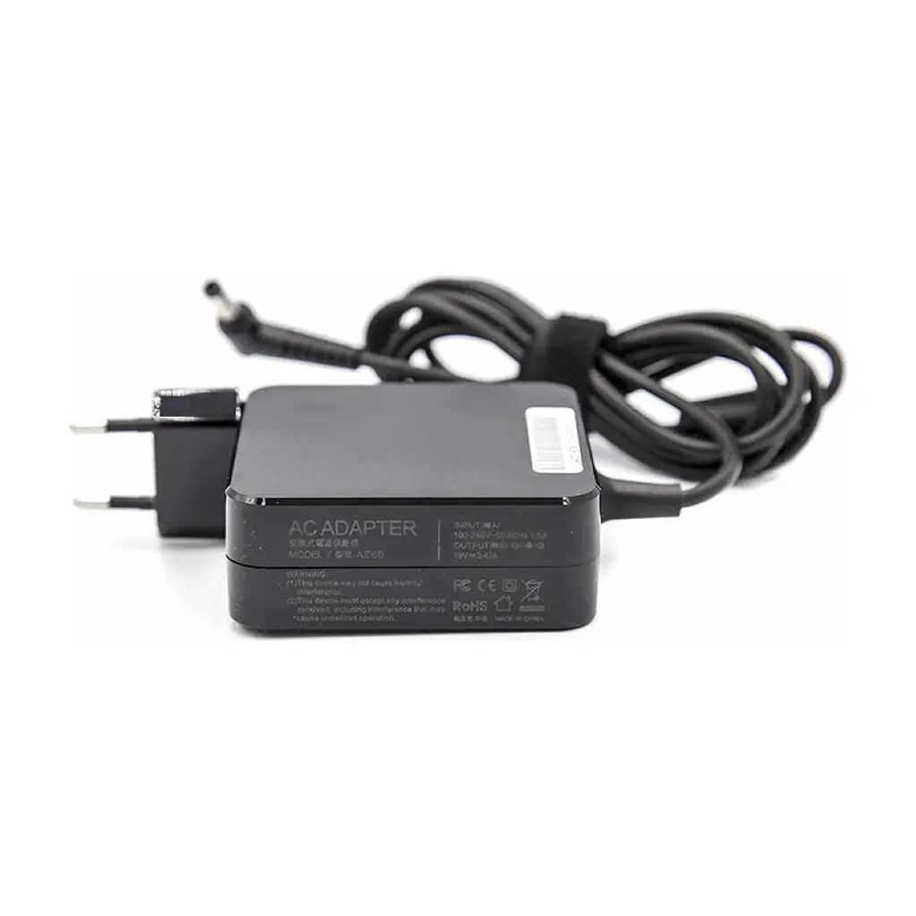 Блок живлення до ноутбуку PowerPlant ASUS 220V, 19V 65W 3.42A (5.5*2.5) wall mount (WM-AC65F5525) - фото 2