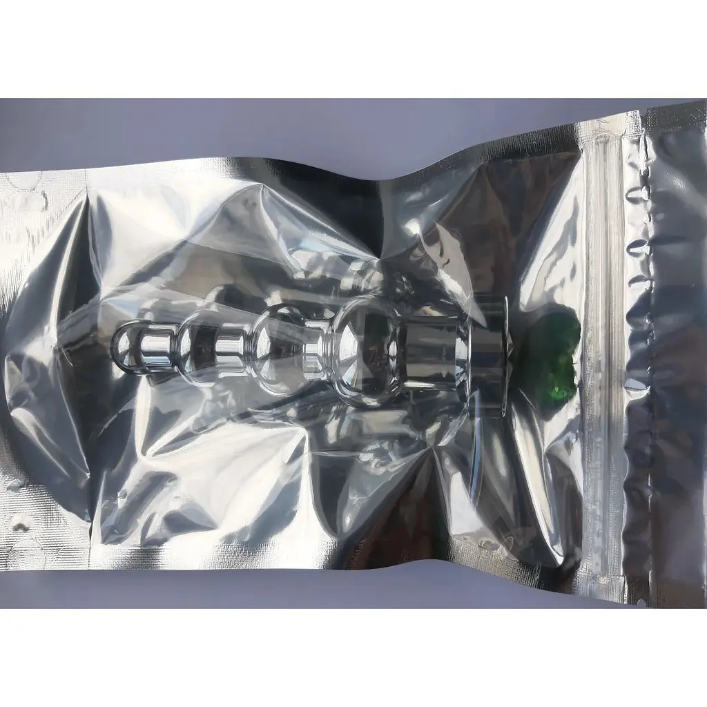 Рифлена анальна пробка з кристалом SKN-MS107 (довжина 12,9 см, діаметр 3.8 см, Вага 181 гр.), Срібний /Світло-рожевий - фото 4
