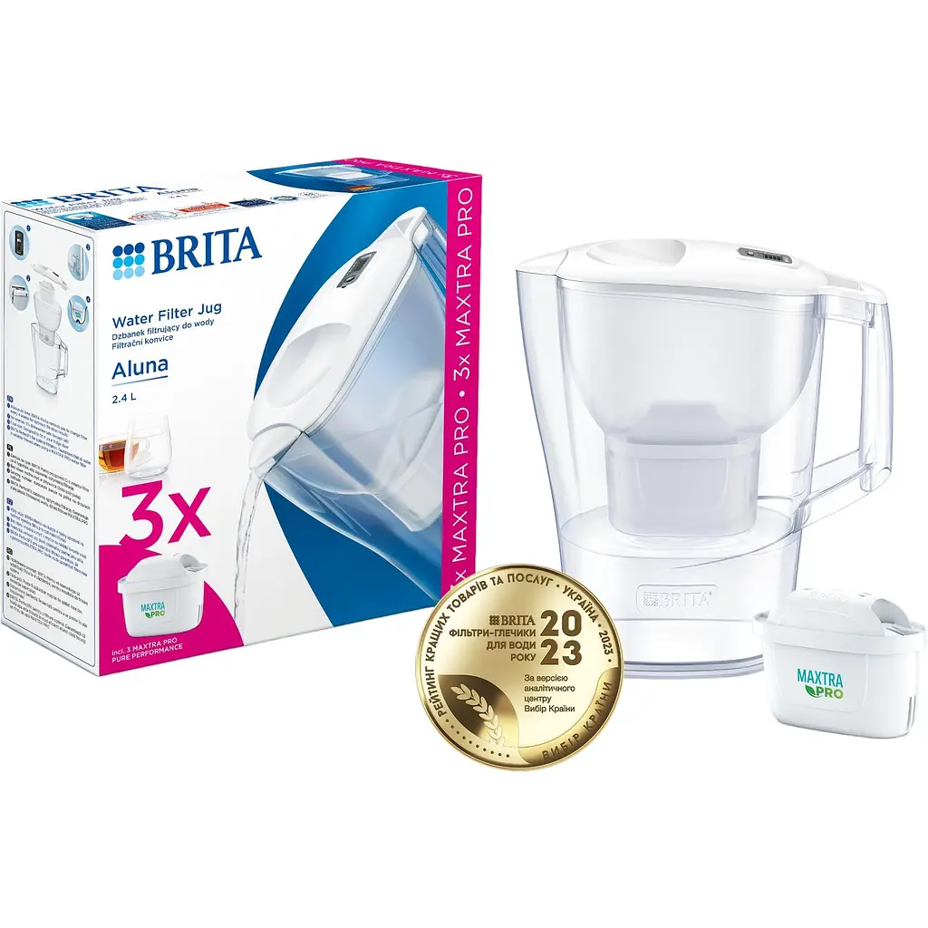 Фільтр-глечик Brita Aluna Memo MXpro білий 2.4 л + 3 картриджі (1053054) - фото 3