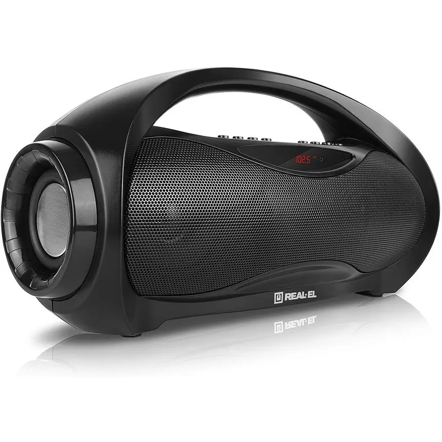 Портативная Bluetooth колонка бумбокс REAL-EL X713 Black - фото 5
